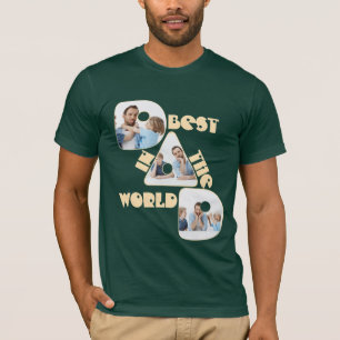 BESTE VADER TER WERELD, 3 foto collage licht perzi T-shirt