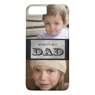 Beste vader ter wereld - Aangepast 2 foto's Case-Mate iPhone Case