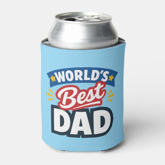 Beste Vader Ter Wereld Aangepaste Foto Blikjeskoeler (Blikje Voorkant)