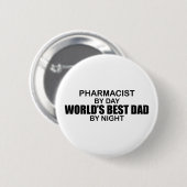 Beste vader ter wereld - apotheker ronde button 5,7 cm (Voorkant /achterkant)