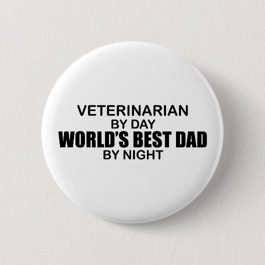 Beste vader ter wereld - dierenarts ronde button 5,7 cm (Voorkant)