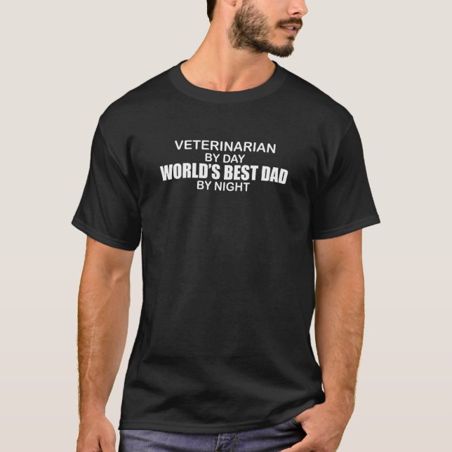 Beste vader ter wereld - dierenarts t-shirt (Voorkant)