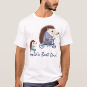 Beste vader ter wereld - Egel en Baby T-Shirt (Voorkant)