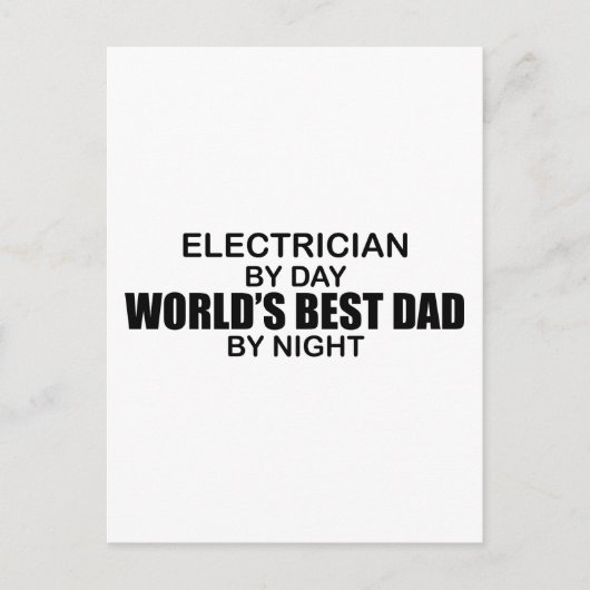 Beste vader ter wereld - elektricien briefkaart (Voorkant)