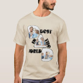 BESTE VADER TER WERELD, foto collage T-Shirt (Voorkant)