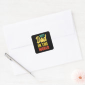 Beste vader ter wereld - Grootste vader Vierkante Sticker (Envelop)