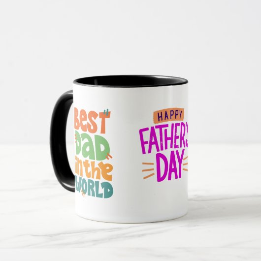 Beste vader ter wereld | Happy Vaderdag Coffee Mok (Voorkant links)