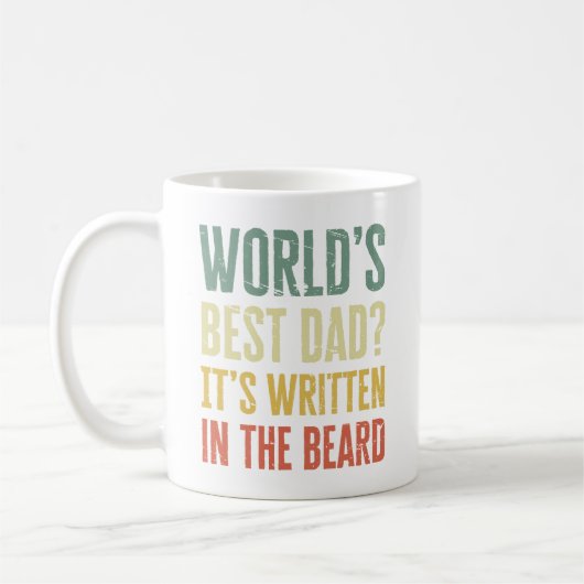 Beste Vader Ter Wereld Het Staat in De Baard Koffiemok (Links)