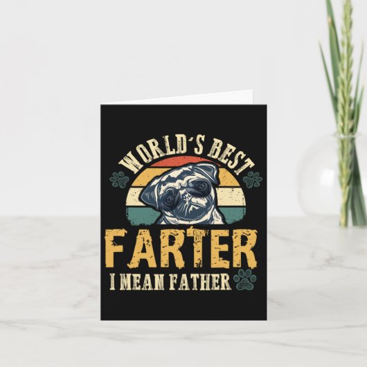 Beste Vader Ter Wereld Ik bedoel Vader Beste Papa Kaart (Voorkant)