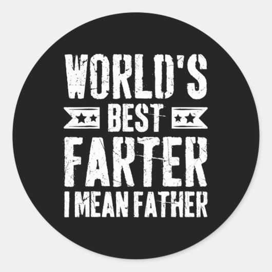 Beste vader ter wereld, ik bedoel vader Funny Fath Ronde Sticker (Voorkant)