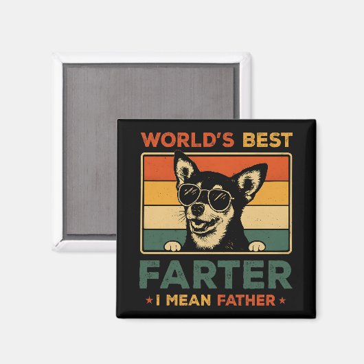 Beste vader ter wereld Ik bedoel vader grappige va Magneet (Voorkant / Achterkant)