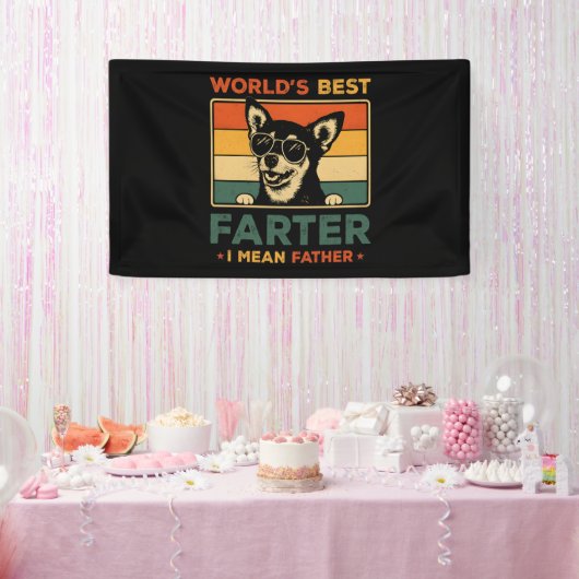 Beste vader ter wereld Ik bedoel vader grappige va Spandoek (Feest)