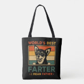 Beste vader ter wereld Ik bedoel vader grappige va Tote Bag (Achterkant)