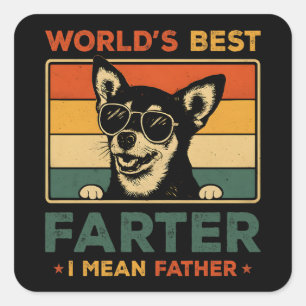 Beste vader ter wereld Ik bedoel vader grappige va Vierkante Sticker