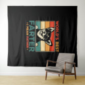 Beste vader ter wereld Ik bedoel vader grappige va Wandkleed (In Situ (horizontaal))