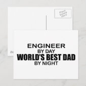 Beste vader ter wereld - Ingenieur Briefkaart (Voorkant / Achterkant)