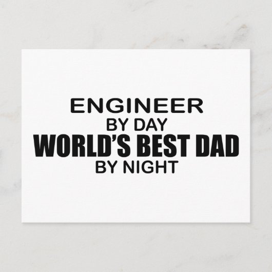Beste vader ter wereld - Ingenieur Briefkaart (Voorkant)
