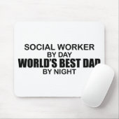 Beste vader ter wereld - maatschappelijk werkers muismat (Met muis)