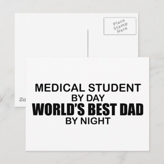 Beste vader ter wereld - Medische student Briefkaart (Voorkant / Achterkant)