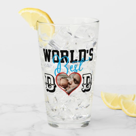 Beste vader ter wereld met foto glas (Voorkant ijs)