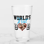 Beste vader ter wereld met foto glas (Voorkant)