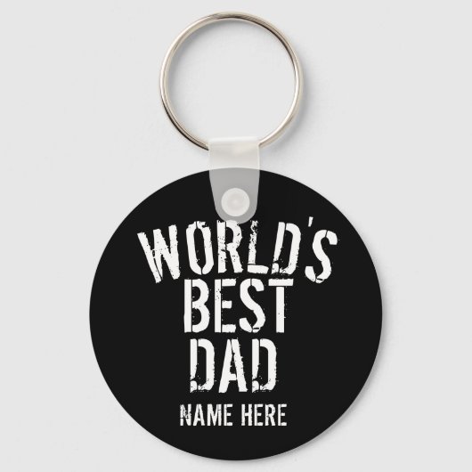 Beste vader ter wereld, opa, personaliseer sleutelhanger (Voorkant)