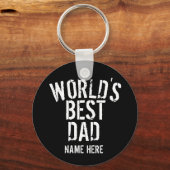 Beste vader ter wereld, opa, personaliseer sleutelhanger (Voorkant)