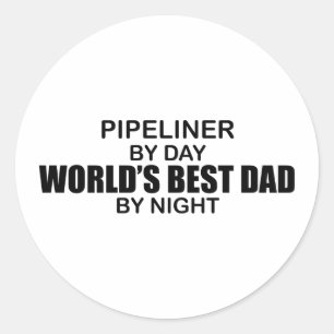 Beste vader ter wereld - Pipeliner Ronde Sticker