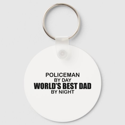 Beste vader ter wereld - politieman sleutelhanger (Voorkant)