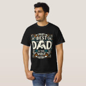 Beste Vader Ter Wereld - Retro Geometrisch T-shirt (Voorkant volledig)