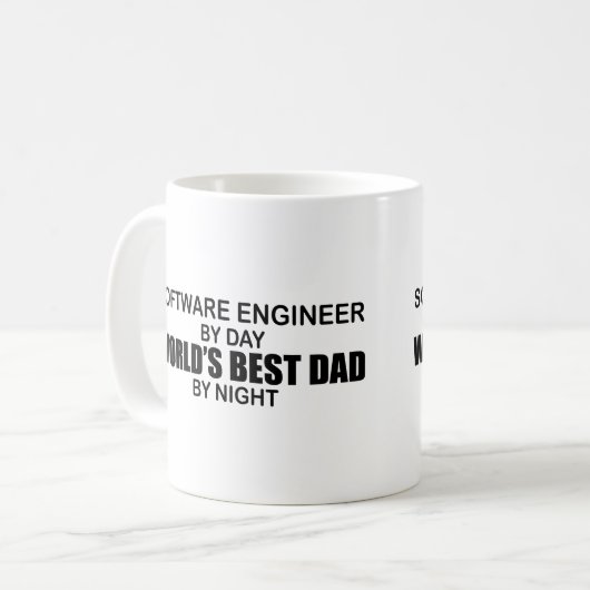 Beste vader ter wereld - software engineer koffiemok (Voorkant links)