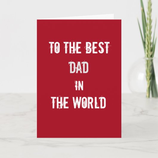 Beste Vader ter Wereld Verjaardagskaart Kaart (Voorkant)