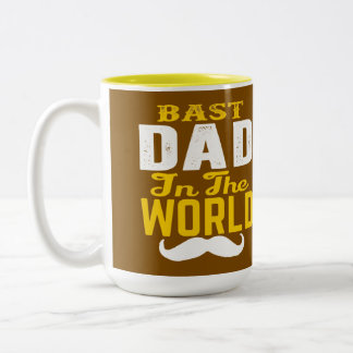 Beste Vader Ter Wereld Vintage Snuor Koffiemok Tweekleurige Koffiemok