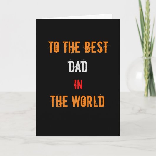 Beste Vader ter Wereld Wenskaart Kaart (Voorkant)