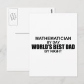 Beste vader ter wereld - wiskundige briefkaart (Voorkant / Achterkant)
