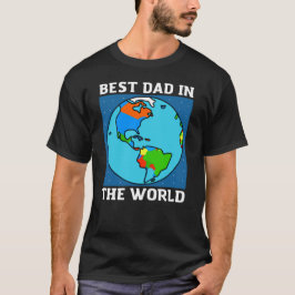 Beste vader ter wereld - witte tekst T-shirt