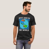 Beste vader ter wereld - witte tekst T-shirt (Voorkant volledig)