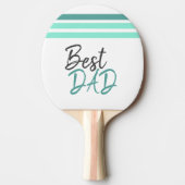Beste vader Turquoise Modern Script Father Day Tafeltennisbatje (Voorkant)