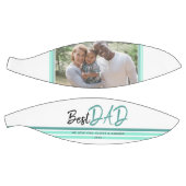 Beste vader Turquoise Modern Typografie Foto Basketbal (Panelen)