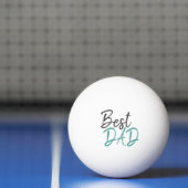 Beste Vader Turquoise Script Vaderdag Pingpongbal (Net)