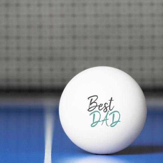 Beste Vader Turquoise Script Vaderdag Pingpongbal (Net)