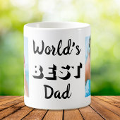 Beste vader twee foto's gepersonaliseerd koffiemok