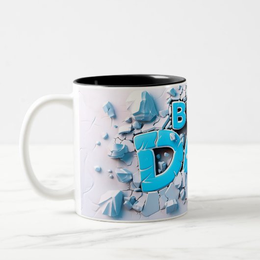 Beste vader tweekleurige koffiemok (Links)