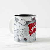 Beste vader tweekleurige koffiemok (Voorkant links)