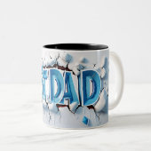 Beste vader tweekleurige koffiemok (Voorkant rechts)