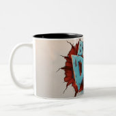 Beste vader tweekleurige koffiemok (Links)