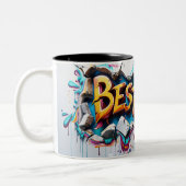 Beste vader tweekleurige koffiemok (Links)