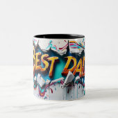 Beste vader tweekleurige koffiemok (Center)