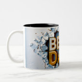 Beste vader tweekleurige koffiemok (Links)