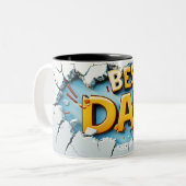 Beste vader tweekleurige koffiemok (Voorkant links)